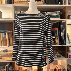 Yoshi Kondo striped graphic top